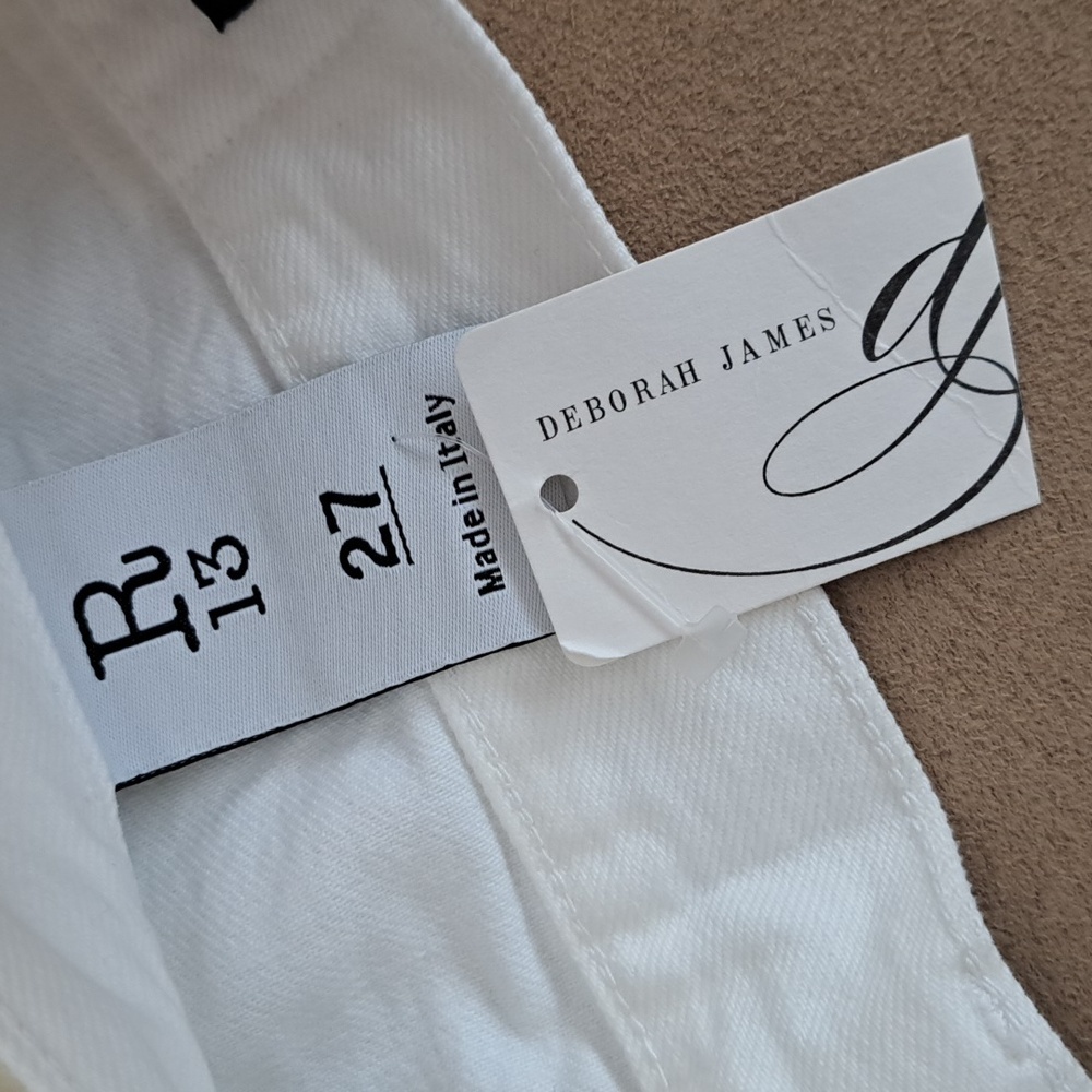 R13 White Denim Crossover Shorts NWT in Nico sz27 - Picture 7 of 14